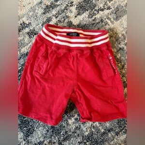 Guess Red and White Vintage Style Striped Shorts 18mo Y2K 90s